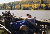 Mark Relaxing In Scenic Alberta, Canada